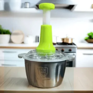 2L Manual Food Chopper | Stainless Steel Bowl & 4 Sharp Blades