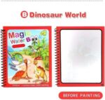 Magic Coloring Book with Water Pen | Reusable & Mess-Free Fun for Kids | Dinosaur & Cartoon Designs