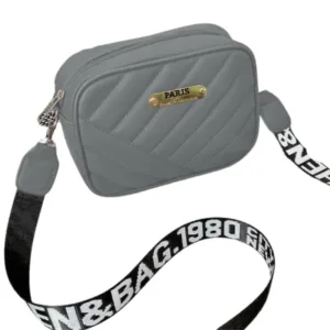 Gray Leather Handbag for Girls & Women | Stylish Shoulder & Crossbody Bag | Daily Use & Gift